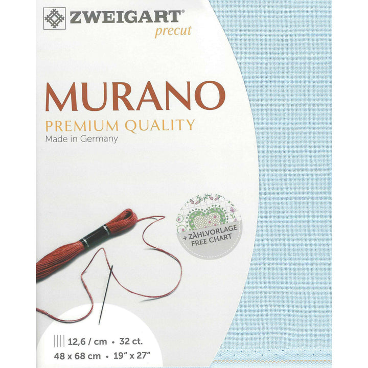 Precut Zweigart Murano 32 count Light Blue 3984/503