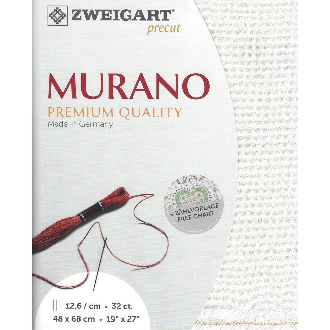 Precut Zweigart Murano 32 count Pearl Flecked White 3984/11