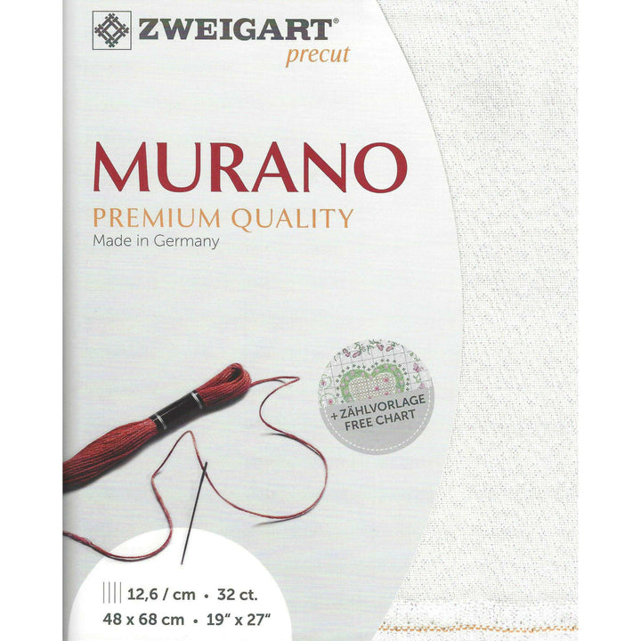 Precut Zweigart Murano 32 count Pearl Flecked White 3984/11