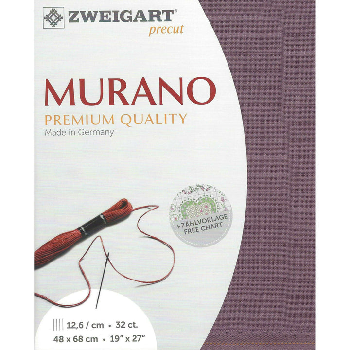 Precut Zweigart Murano 32 count Plum 3984/9033