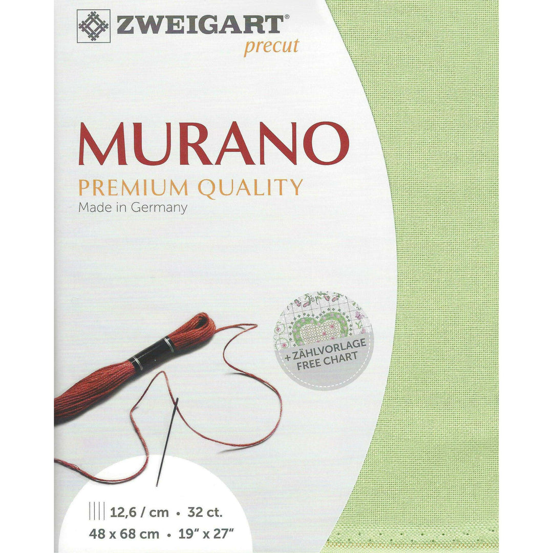 Precut Zweigart Murano 32 count Sage Green 3984/6083
