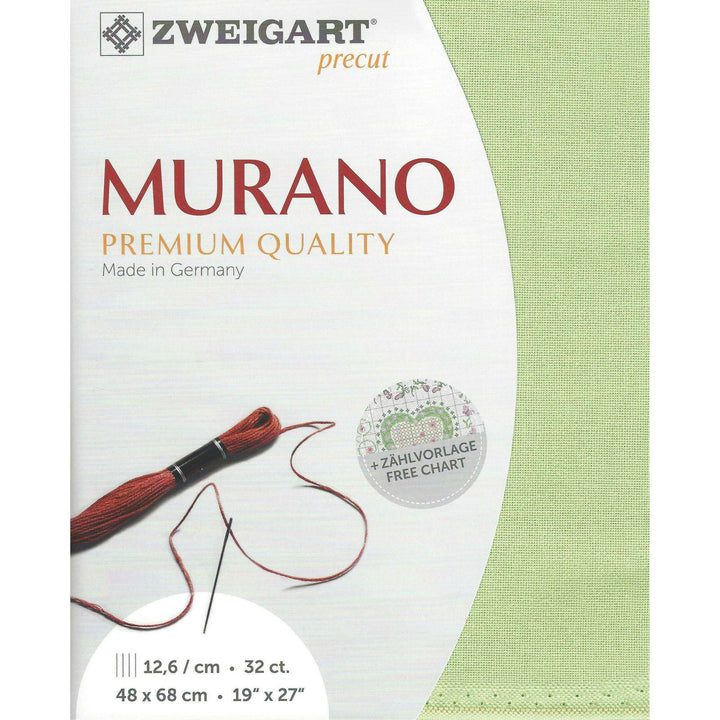 Precut Zweigart Murano 32 count Sage Green 3984/6083