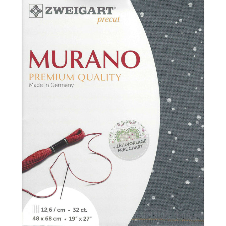 Precut  Zweigart Murano Splash 32 count Basalt Splash 3984/7419