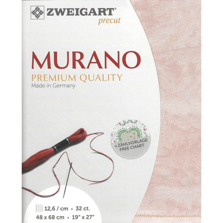Precut Zweigart Murano Vintage 32 count Vintage Pink Marble 3984/4269