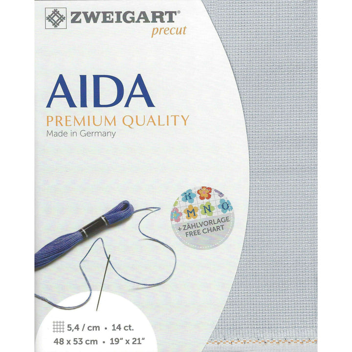 Precut Zweigart Stern-Aida 14 Count 3706/713 Steel-Grey