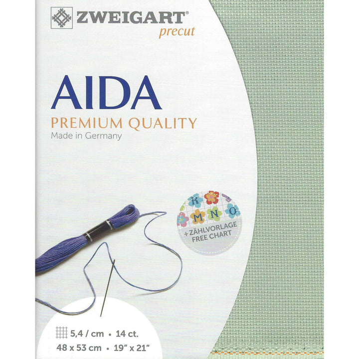 Precut Zweigart Stern-Aida 14 count Light Green 3706/611