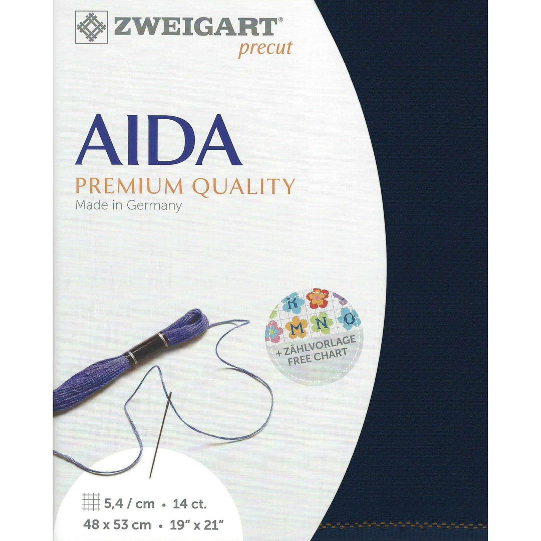 Precut  Zweigart Stern-Aida 14 count Navy 3706/589