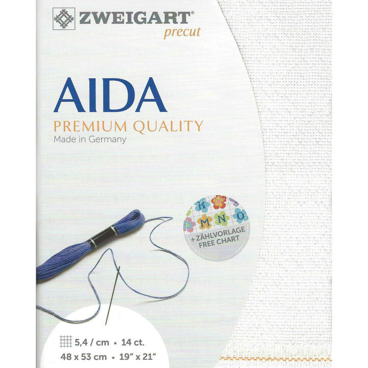 Precut  Zweigart Stern-Aida Star 14 count White Opalescent 3706/11