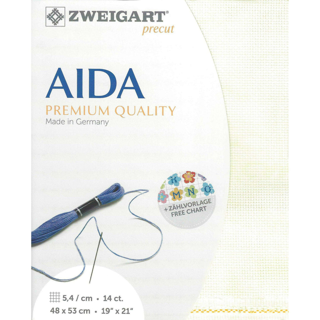 Precut  Zweigart Stern-Aida Vintage 14 count Vintage Cream 3706/1019