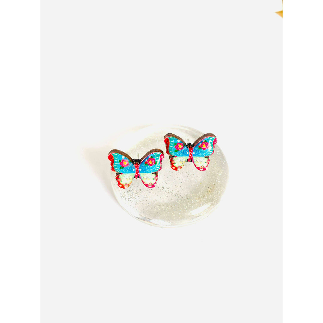 Pretty Butterfly Stud Earrings by Rosie Rose Parker