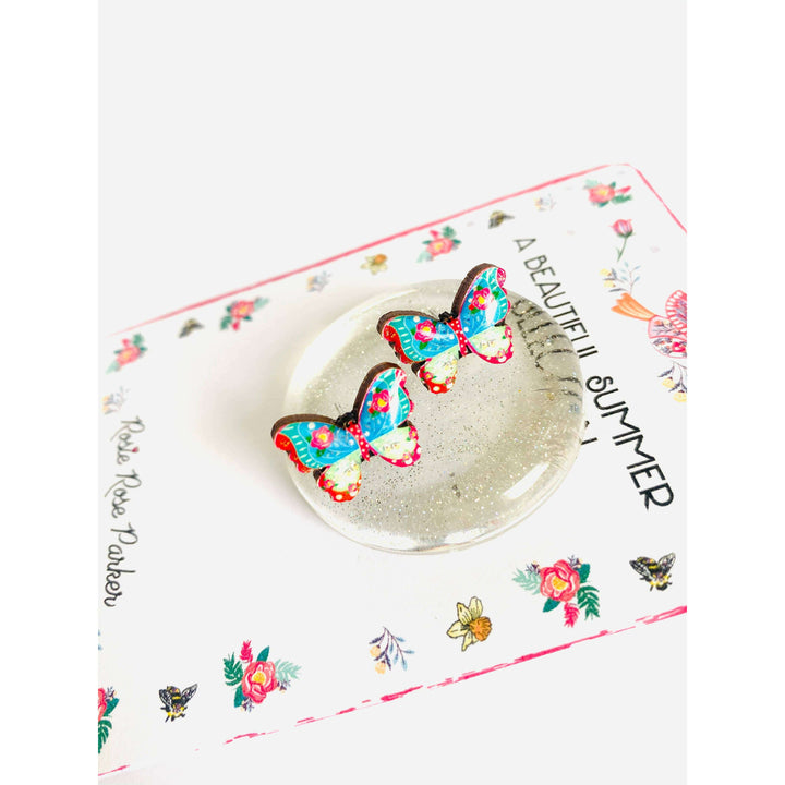 Pretty Butterfly Stud Earrings by Rosie Rose Parker