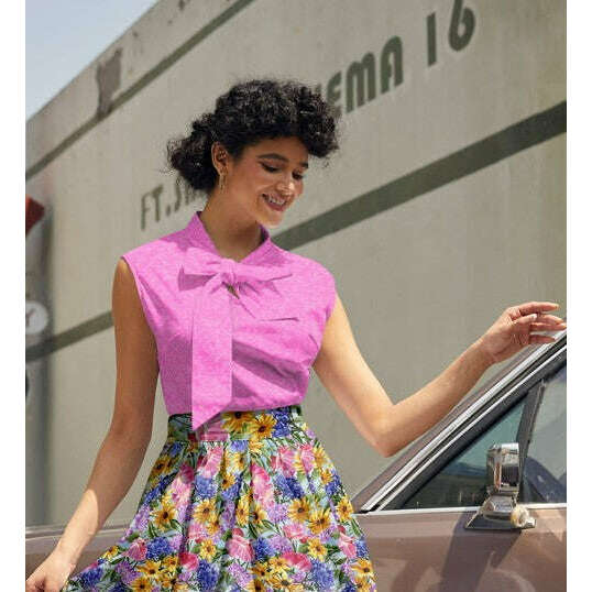Pretty in Pink Bow Top