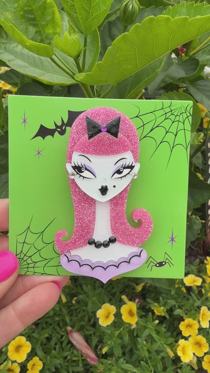 Bubblegum Boo Spooky Doll Brooch by Miss Fluff x Lipstick & Chrome