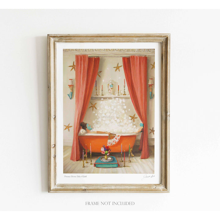 Princess Edwina Takes A Bath Art Print - 8.5" X 11"