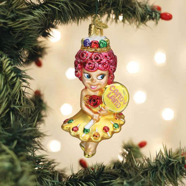 Old World Christmas Princess Lolly Blown Glass Ornament