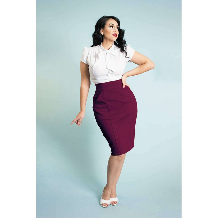 Princess Pencil Skirt - Burgundy *sale