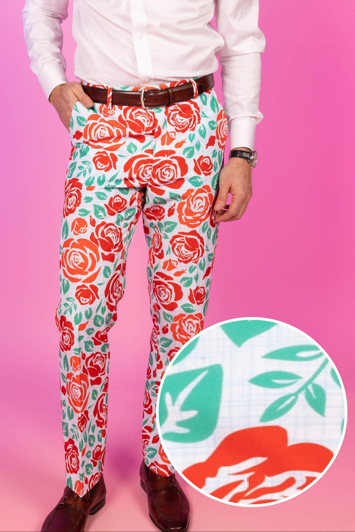 The Win By A Rose | Derby Roses Suit Pants
