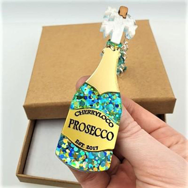 Prosecco Bottle Brooch by Cherryloco Jewellery 3