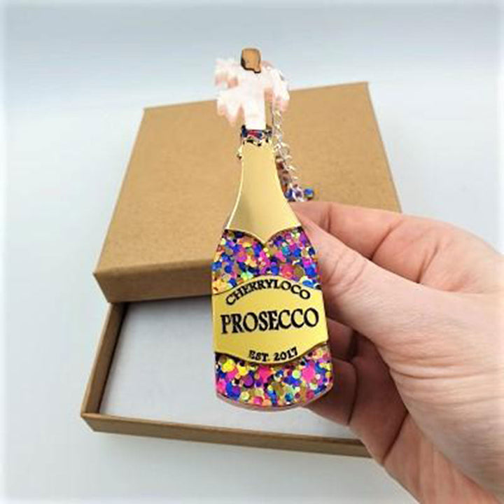 Prosecco Bottle Brooch by Cherryloco Jewellery 4