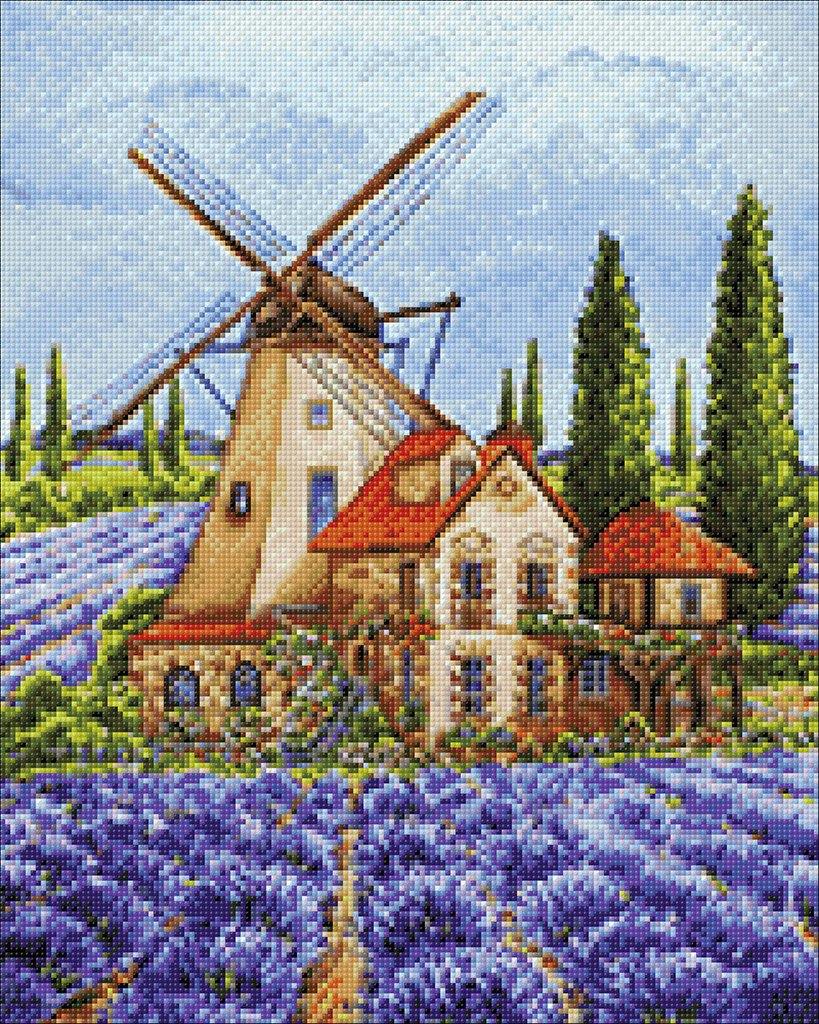 Provence Windmill CS2579 15.8 x 19.7 inches Crafting Spark Diamond Painting Kit
