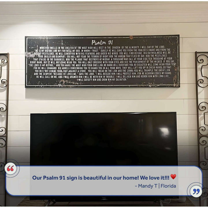 Psalm 91 - He Is My Refuge Sign II