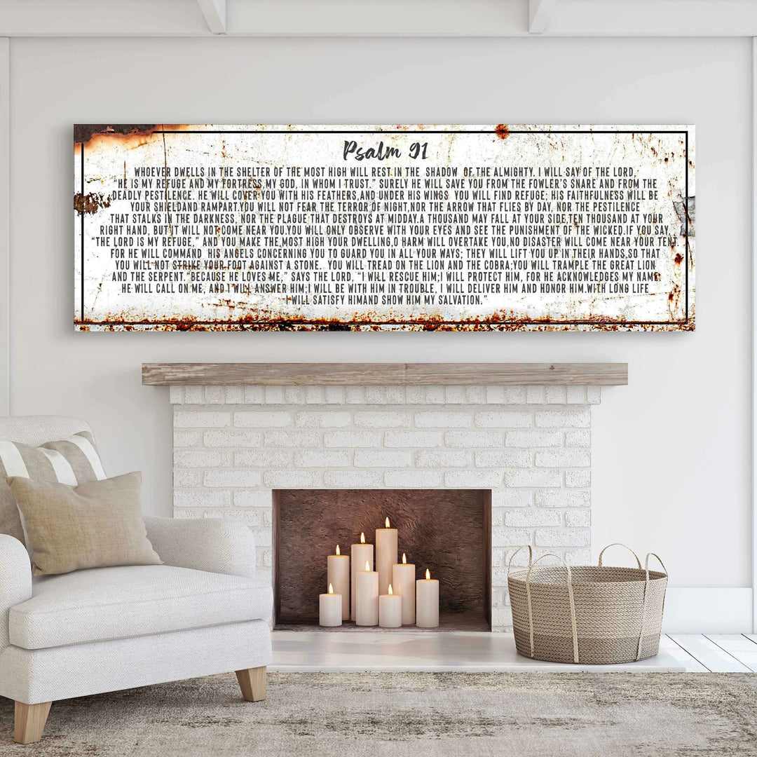 Psalm 91 - He Is My Refuge Sign