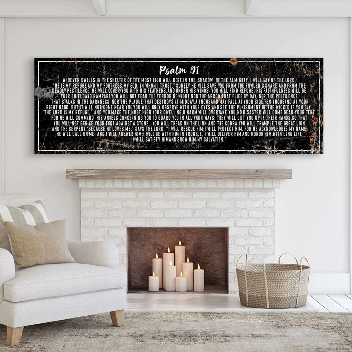 Psalm 91 - He Is My Refuge Sign