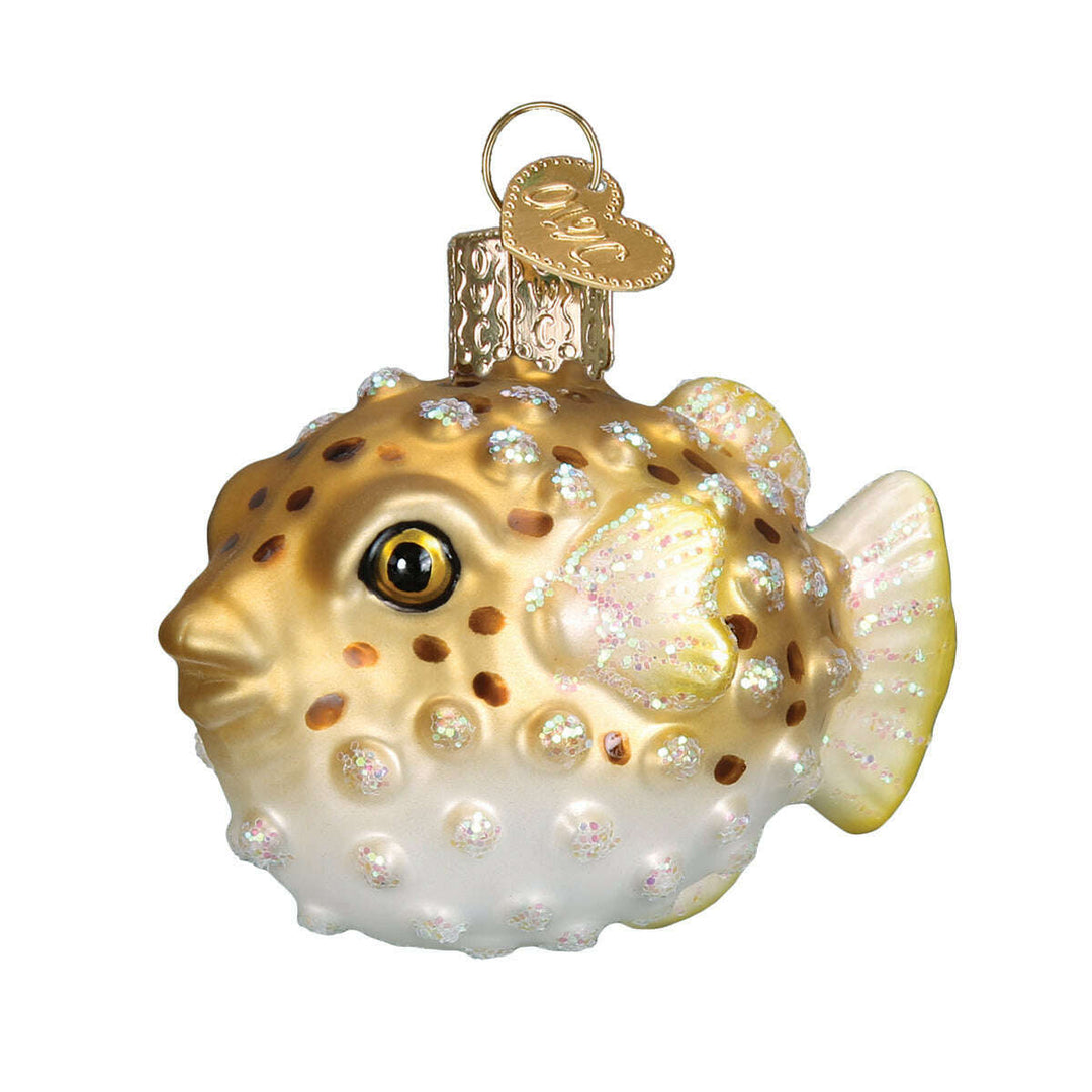 Old World Christmas Pufferfish Blown Glass Ornament