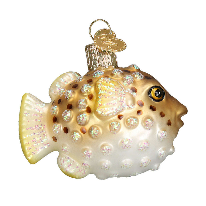 Old World Christmas Pufferfish Blown Glass Ornament