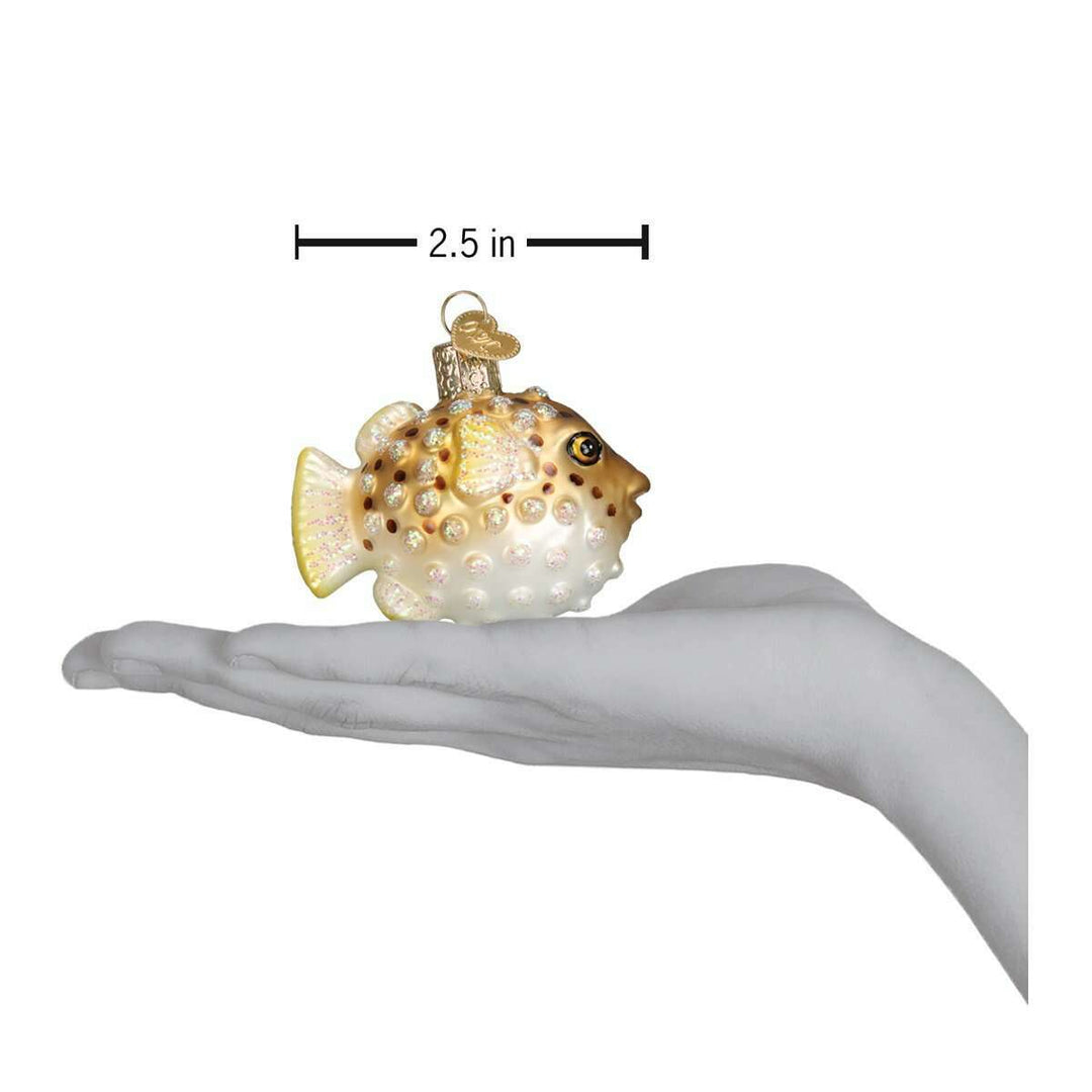 Old World Christmas Pufferfish Blown Glass Ornament