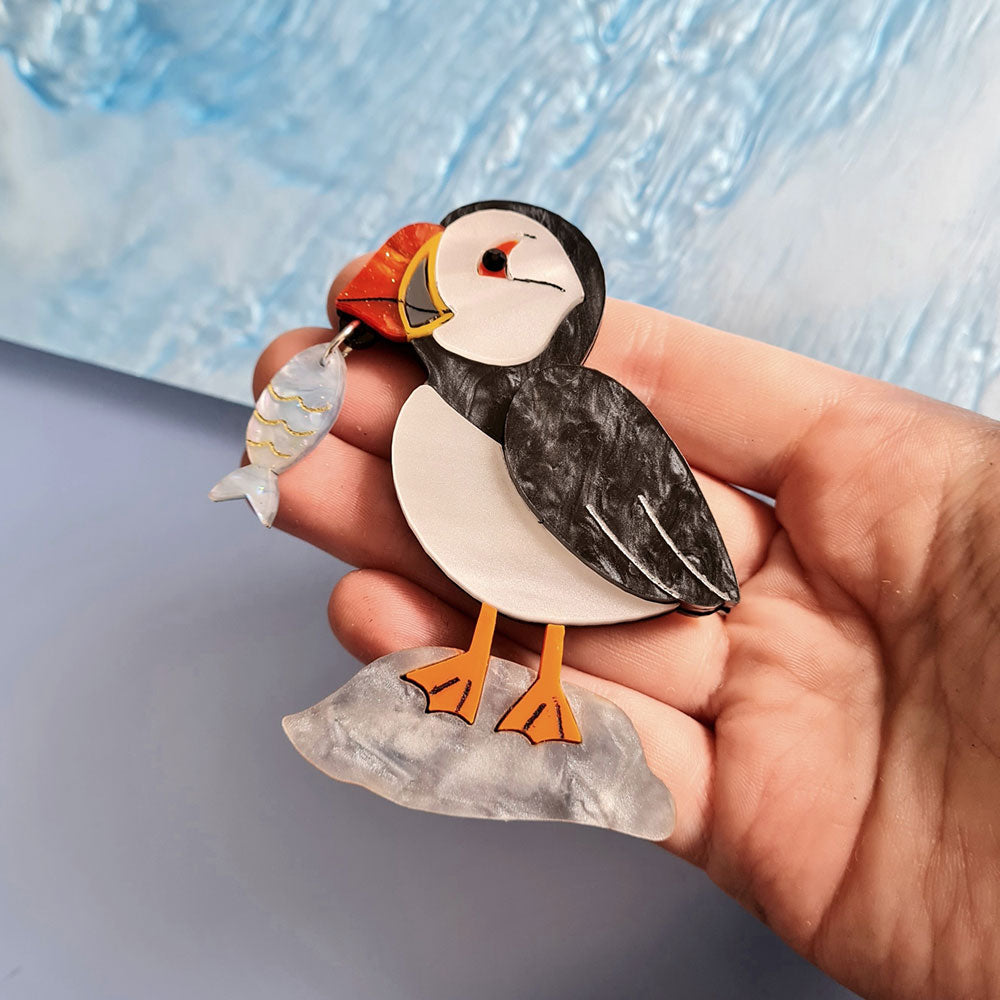 Puffin Brooch by Cherryloco Jewellery 3