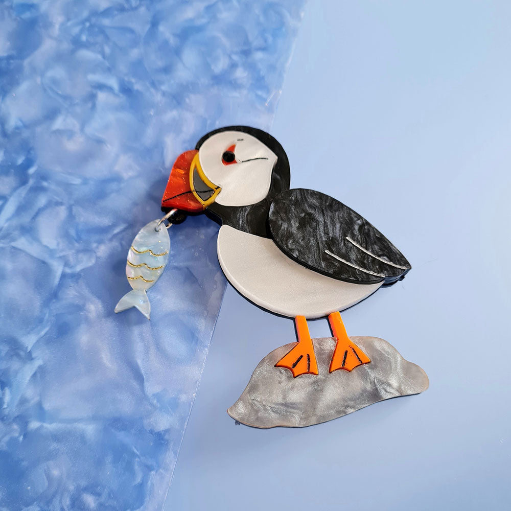 Puffin Brooch by Cherryloco Jewellery 4