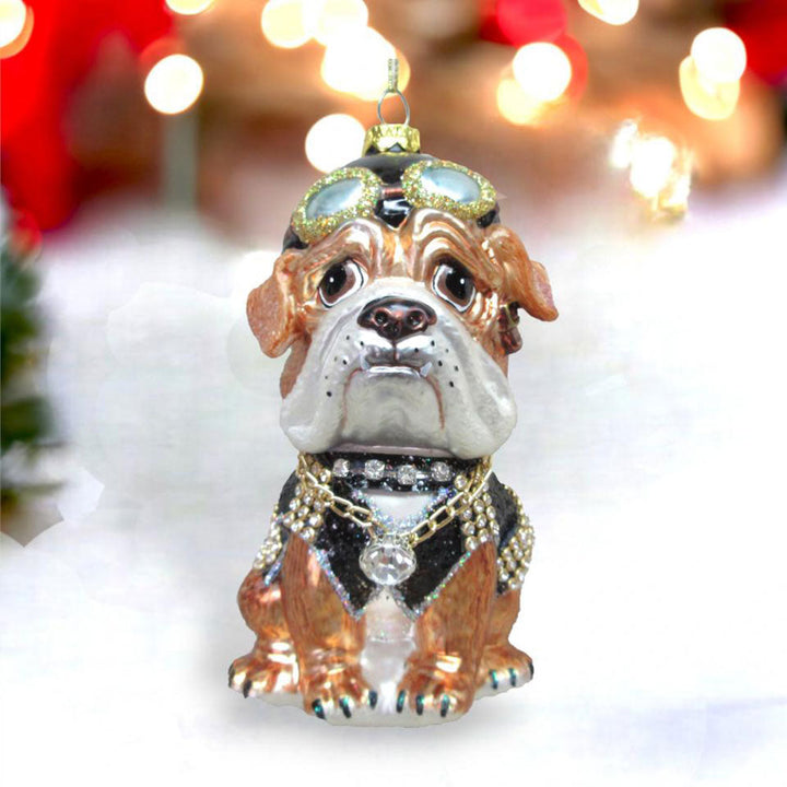 Pug Pilot Ornament Min/6 by December Diamonds 