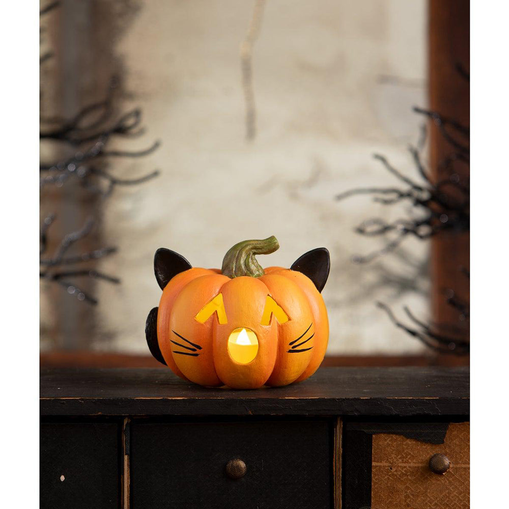 Pumpkin Cat Luminary by Bethany Lowe Designs image 1