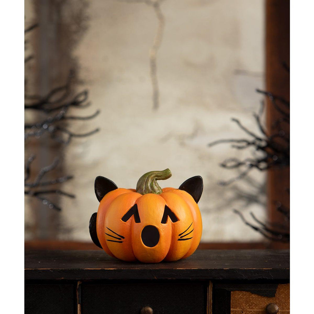 Pumpkin Cat Luminary by Bethany Lowe Designs image