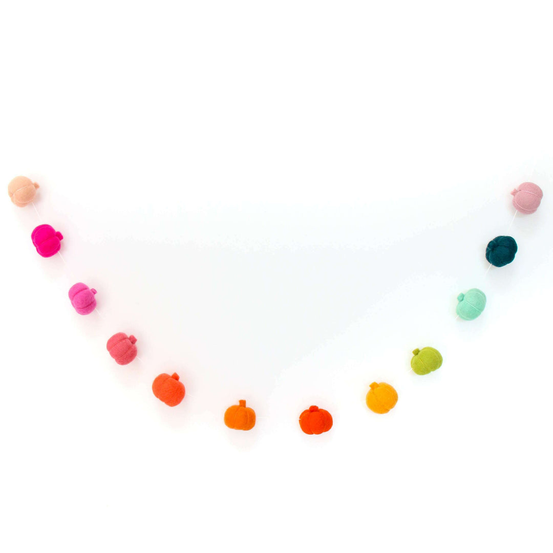 Pumpkin Felt Halloween Garland