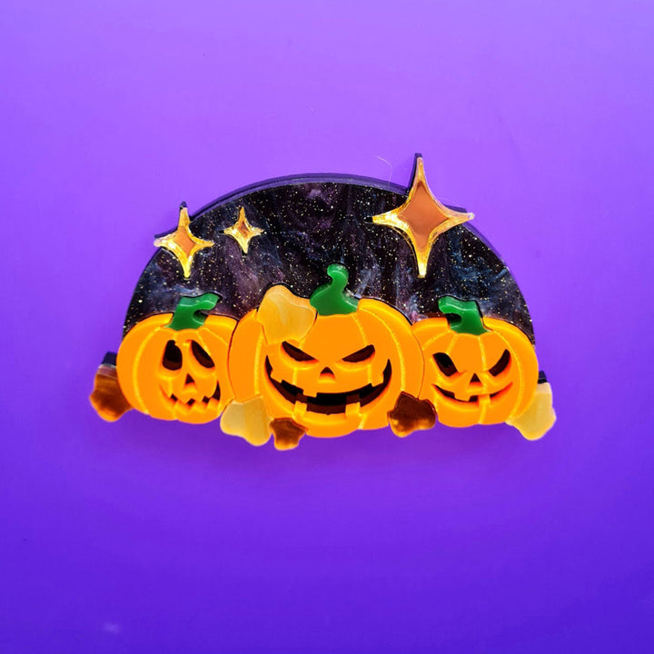 Pumpkin Party Brooch by Cherryloco Jewellery 3