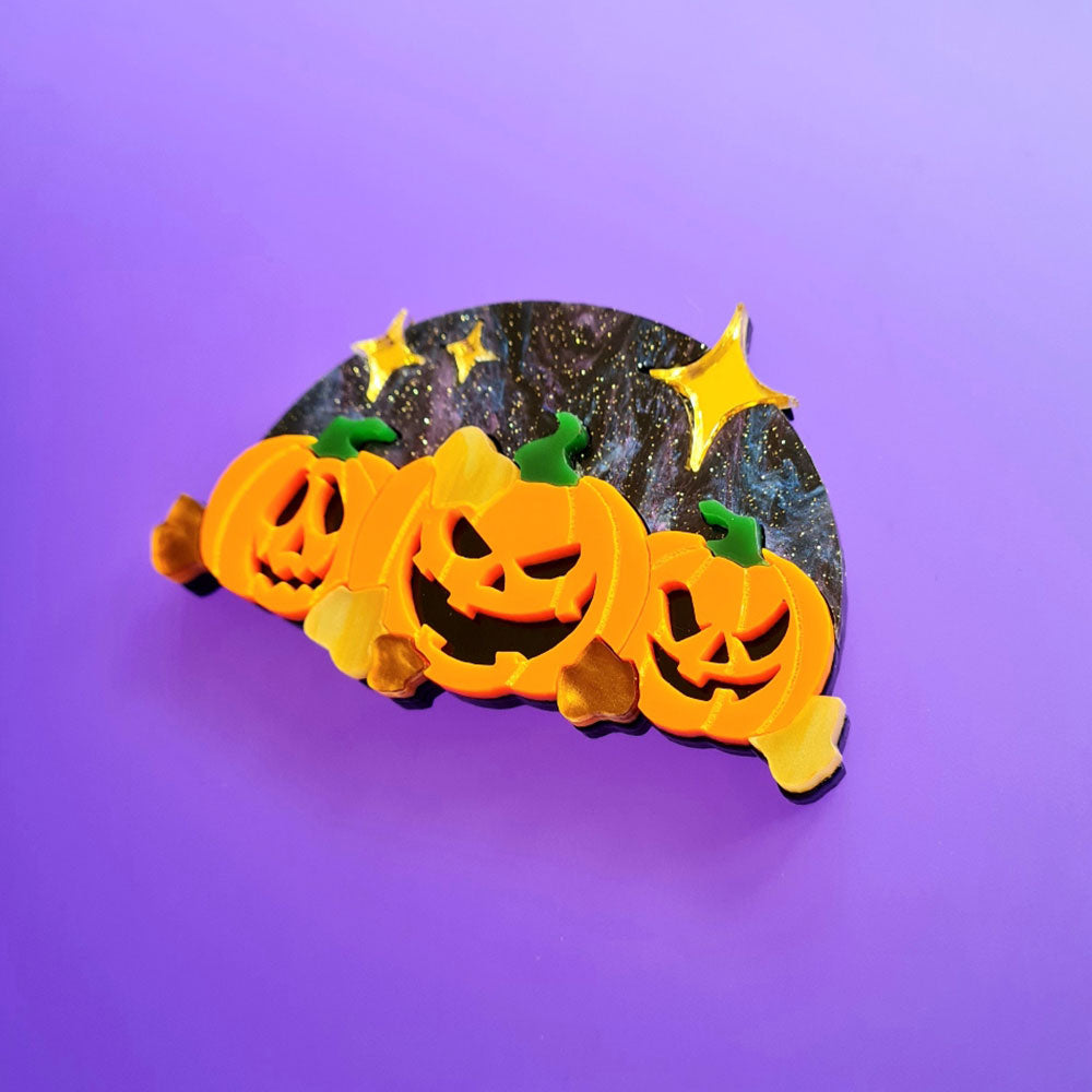 Pumpkin Party Brooch by Cherryloco Jewellery 2
