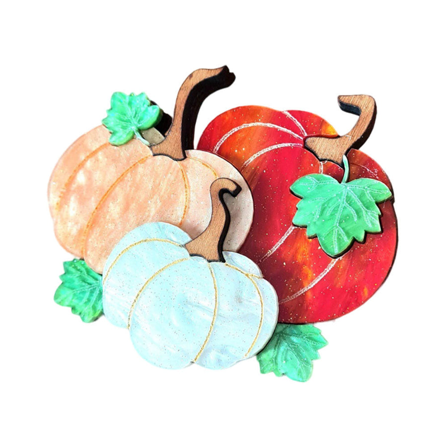 Pumpkin Patch Brooch by Cherryloco Jewellery 1