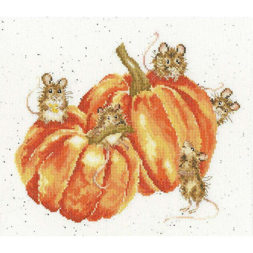 Pumpkin, Spice And All Things Mice XHD68 Counted Cross Stitch Kit