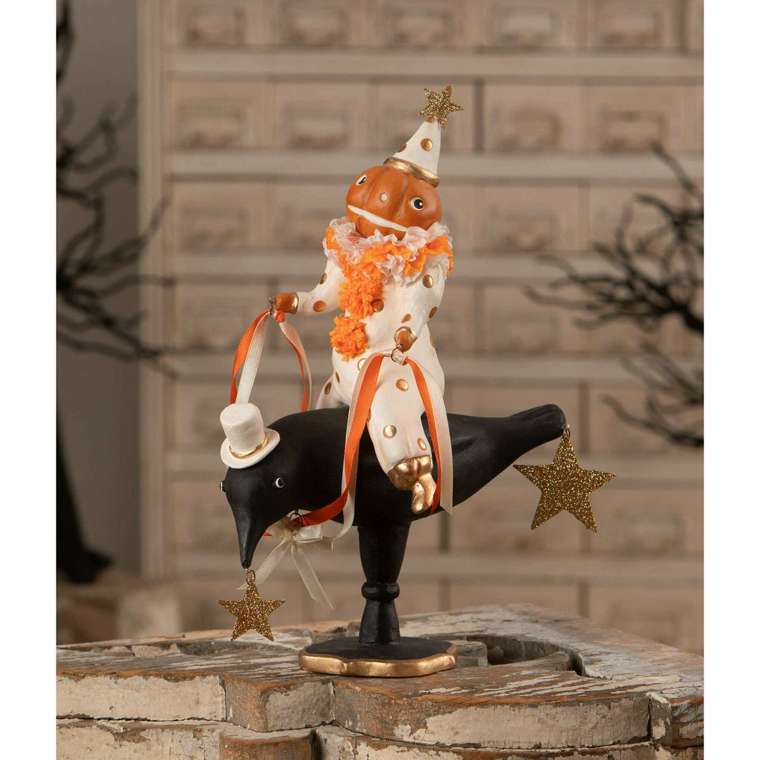 Pumpkinhead on Crow by Bethany Lowe Designs, halloween decor