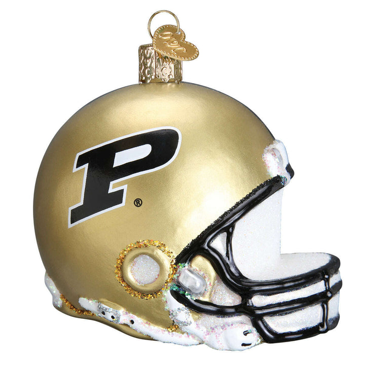 Old World Christmas Purdue Boilermakers Helmet Blown Glass Ornament