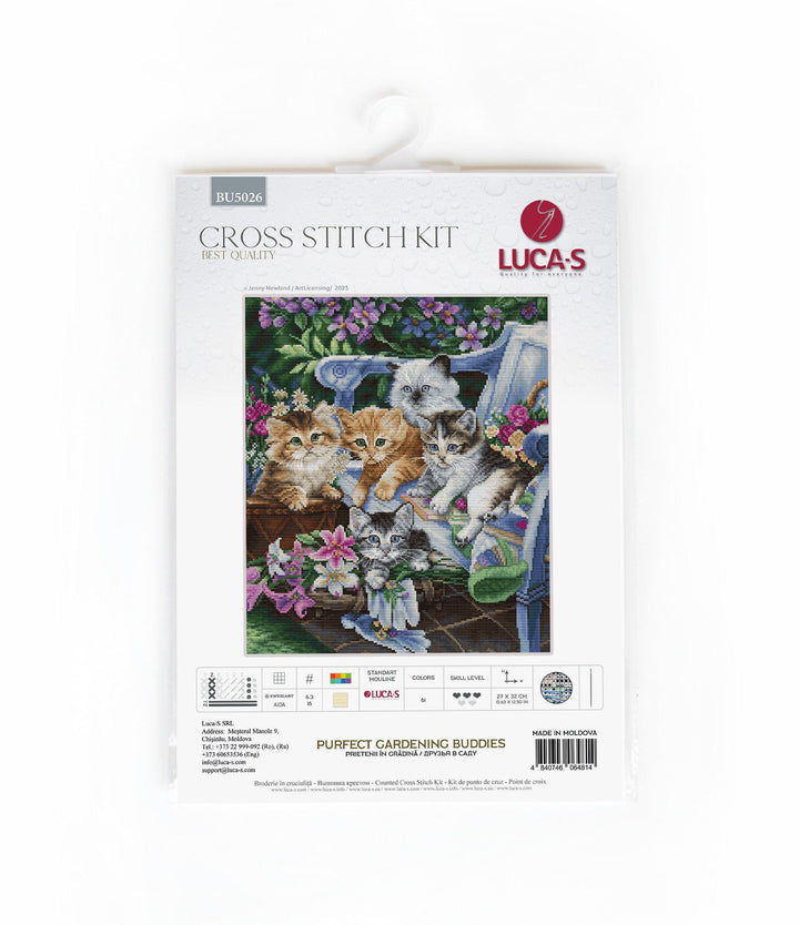 Purfect Gardening Buddies BU5026L Counted Cross-Stitch Kit