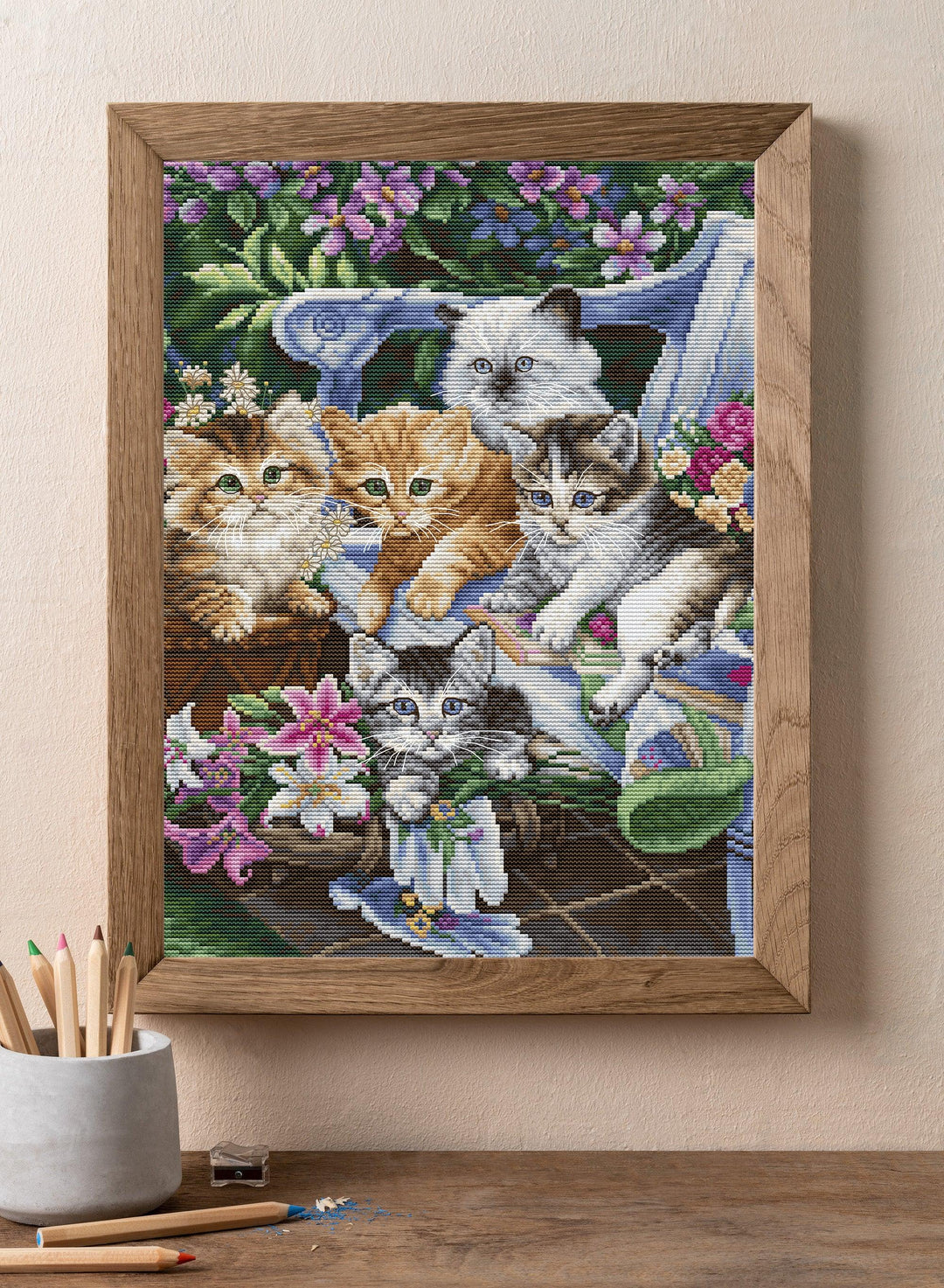 Purfect Gardening Buddies BU5026L Counted Cross-Stitch Kit