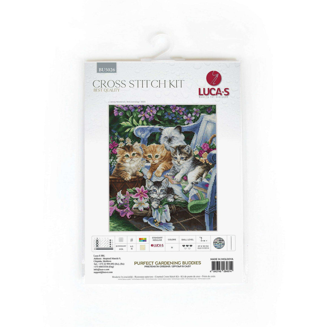 Purfect Gardening Buddies BU5026L Counted Cross-Stitch Kit