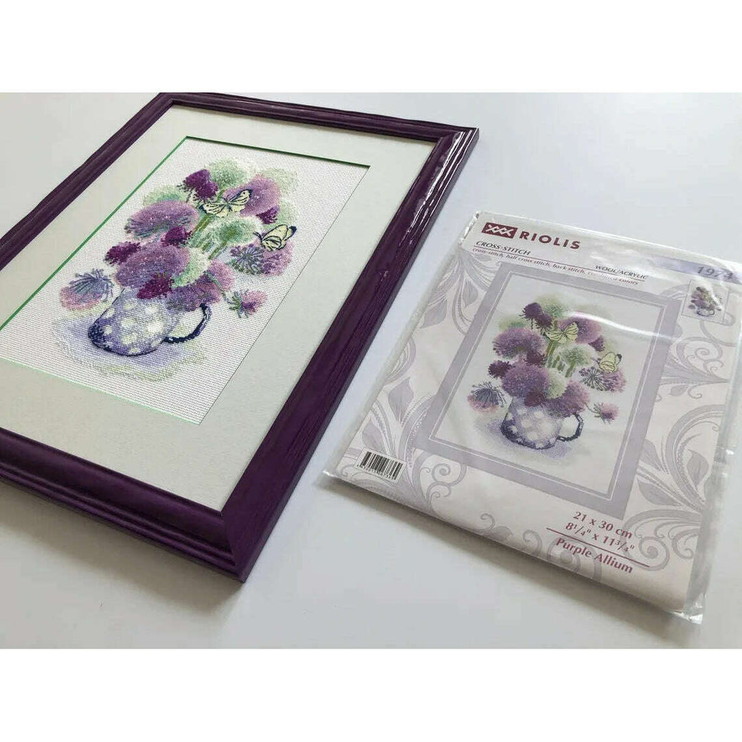 Purple Allium R1974 Counted Cross Stitch Kit