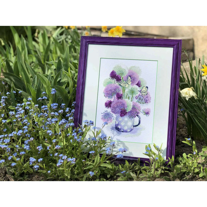Purple Allium R1974 Counted Cross Stitch Kit