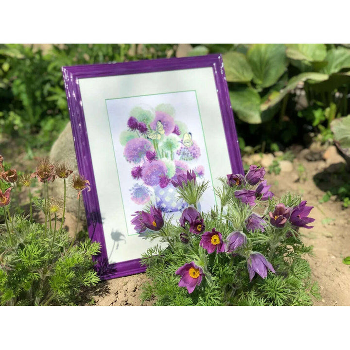 Purple Allium R1974 Counted Cross Stitch Kit