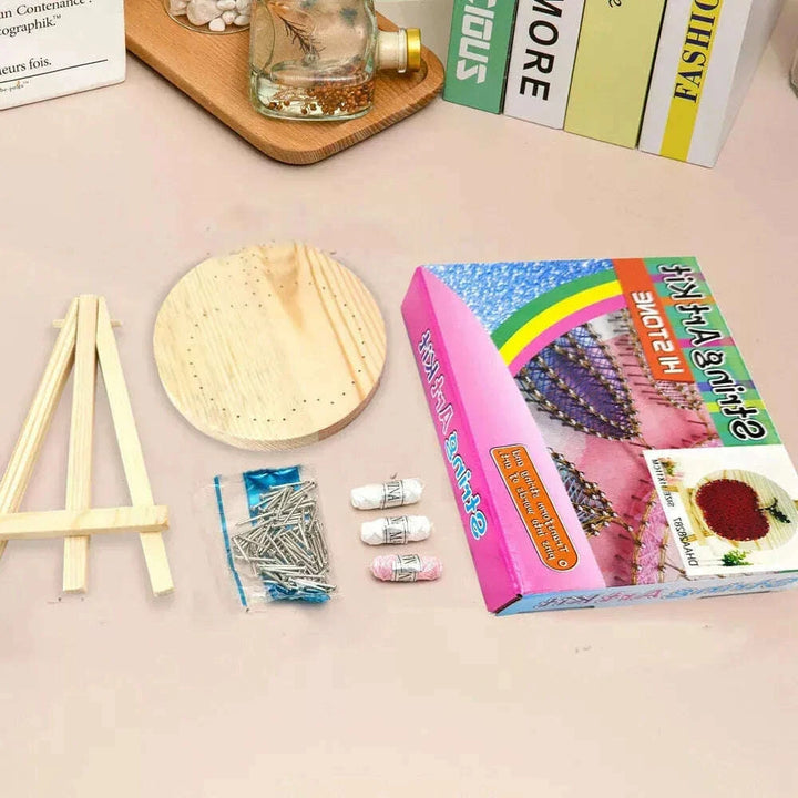 Purple Hearts String Art Kit with Stand. Simple Decorative DIY String Art Craft Kit M1-4 DHAA29080