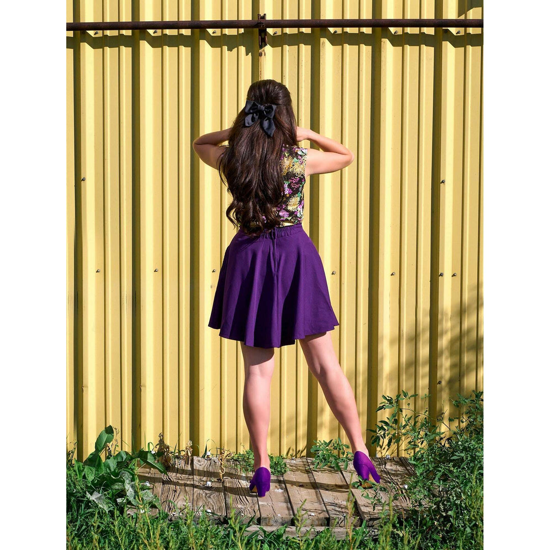 Purple Skater Skirt - XS only